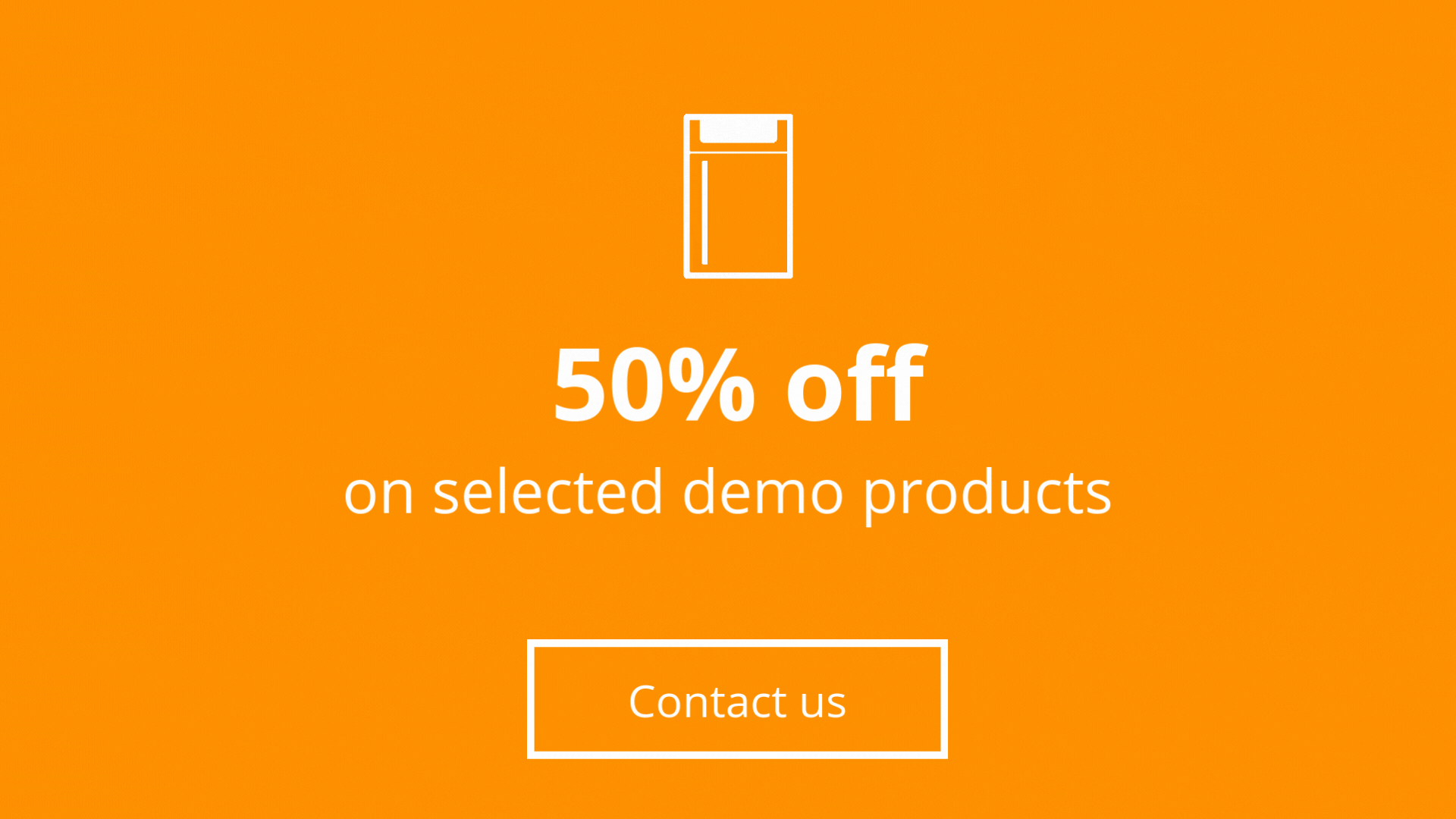 demo sale - contact us